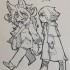 遠征中のカフェで描いてた